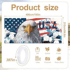 USA Soccer Garage Door Banner Decorations, 7x16ft Large Ameri can Flag Bald Eagle Football Mural, 2026 World Cup Outdoor Decor for Double Garage Door, Patriotic Party Supplies Wall Backdrop - Image 2
