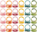 Unique Artisan Resin Napkin Rings Set of 48, Luxurious Modern Table Decor, High-End Designer Napkin Holders for Sophisticated Dining, Everyday Use & Outdoor Dining (Pastel) - ALPHA Living HOME by ALPHALivingHOME