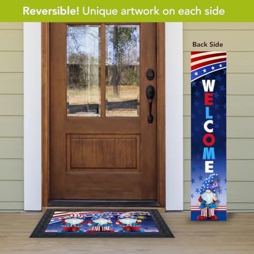Briarwood Lane Spring Double Sided Reversible Pine 4th of July Porch Leaner 47x9.5 Gnome Sweet Gnome For Spring Porch Leaner - Image 3