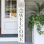 Personalized Welcome Sign for Front Door, Custom Welcome Sign for Porch Outdoor Welcome Home Decorations, 48"x8" PVC Sign (Design 23) by BasicFundamentals