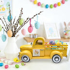 Farmhouse Lemon Decor 13.4" Vintage Truck with 20 Magnets, Yellow - Image 5