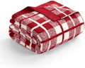 Snuggle Sac Red Checkered Throw Blanket for Couch, Super Soft Cozy Warm Christmas Red Blankets, Reversible Buffalo Plaid Microfiber Throws for Sofa Bed, Red Plaid, 50x60 Inches by SnuggleSac