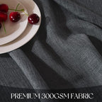NOVILYS Rectangle Tablecloth with Linen Textured, 60 x 120 Inch, Charcoal - Image 3