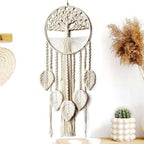 Large Tree of Life Dream Catchers, Macrame Wall Hanging Boho Handmade Woven Dream Catcher Macrame Wall Decor Art for Adults Boys Girls Bedroom Wedding Party Decor, Festival Blessing Gift（Light Beige） - Image 2