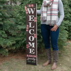 Personalized Welcome Sign for Front Door, Custom Welcome Sign for Porch Outdoor Welcome Home Decorations, 48"x8" PVC Sign (Design 24) - Image 6