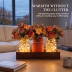 Fall Mason Jar Table Centerpieces with LED Fairy Lights, Fall Decor - Image 5