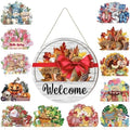 Interchangeable Welcome Sign for Front Door Home Porch for Every Season by Unknown