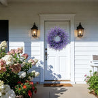 24" Lavender & Eucalyptus Wreath for Front Door,Outside Wreaths - Image 5