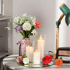 Shihanee 120 Pcs Pillar Candles and Glass Cylinder Vases Clear Cylinder Holders for Slim Pillar Candles Table Decoration (White) - Image 4