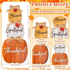 35'' Fall Stacked Pumpkin Porch Sign Outdoor Standing Pumpkin Decorations - Image 3