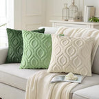 decorUhome Faux Fur Plush Forest Elf Throw Pillow Covers 26x26 Set of 2 - Image 4