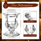 Foaincore 72 Pack Glass Candlestick Holders Bulk 2.5 Inch Taper Candle Holders Small Ritual Candle Stand Table Centerpieces for Wedding Christmas Valentine's Festival Party Dining Decorations (Clear) - Image 2