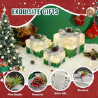 Set of 3 St Patricks Day Decorations Lighted Gift Boxes，Outdoor St Patrick's Day Decor,Plug-in 65 LED Light Up Present Boxes for Outdoor Home Yard Lawn Holiday Wedding Birthday Party Decor - Image 2