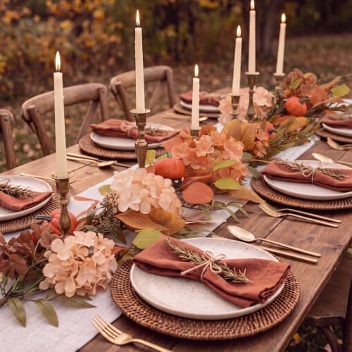 Thiccywoov 5ft Fall Garland Autumn Artificial Hydrangea Decor for Mantel - Image 6