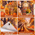 WovWeave Fall Garage Door Cover, 16 x 7 Ft Autumn Harvest Backdrop - Image 3