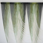 Macrame Wall Hanging Dip-Dyed Green Fiber Art Boho Wall Decor 57" W*41" L - Image 7