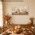 WAXWHELK Pumpkin Fall Canvas Wall Art Beige Neutral Autumn Painting Pictures Rustic Farmhouse Thanksgiving Home Decor Artwork for Living Room Bedroom (24"x47") - Image 4