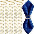 50 Pcs Gold Spiral Napkin Rings Bulk Metal Napkin Holder Buckles by Gandeer