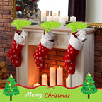 Pickmesh 6 Pack Green Christmas Stocking Holders with Metal Hooks - Image 3