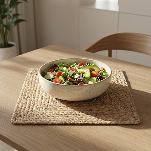Craft Trade Braided Jute Placemats, Set of 6, 13x13 Inch Square Natural Fiber Dining Table Mats, Heat Resistant & Eco-Friendly Farmhouse Decor, Natural - Image 6
