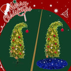 Royal Blue Tree Skirt Velvet Ruffled Christmas Tree Skirt 45 Inches - Image 5