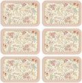 patdrea Designer Vintage French PVC Placemats Set of 6,12"x17"-Kulom A by patdrea