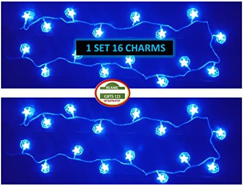 Ramadan Lights [8 Pack] Ramadan Mubarak Wall Decoration Ramadan Favors Ramadan DIY Eid Decor (8 Blue Lights) - Image 3
