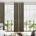 KOUFALL Taupe Grommet Insulated Thermal Room Darkening Blackout Curtains for Living Room 52x108 Inches Long by KOUFALL