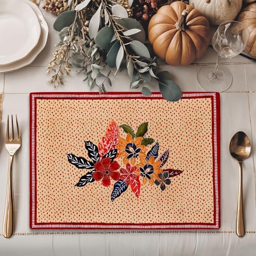 Maison d' Hermine Placemats Set of 4 Reusable 100% Cotton (13"x19") - Image 5