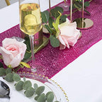 Hot Pink Sequin Table Runner 6 Pack, 12''x108 Glitter Table Runner - Image 6