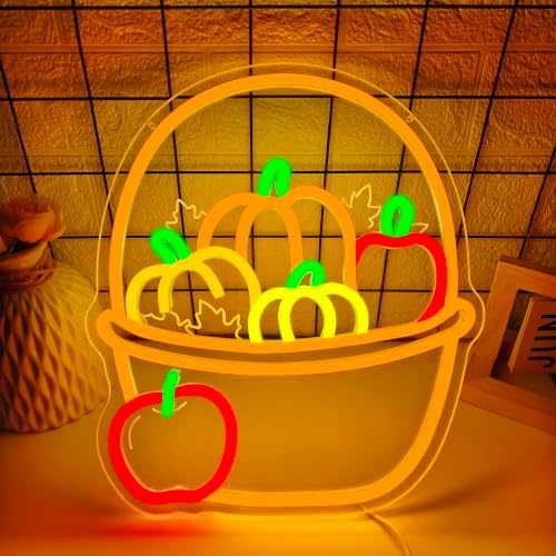 Thanksgiving Harvest Basket Neon Sign for Wall Decor Fall Led Neon Light - Image 2