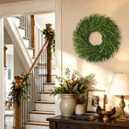 26" Large Norfolk Pine Wreath, Artificial Christmas Wreath for Front Door - Image 6