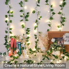 suddus 33FT 100 LED Pothos Vine with Fairy Lights Plug in Clear Wire - Image 6