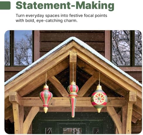 Step2 Large 3-Pack Outdoor Christmas Ornaments, Paintable DIY Holiday Decorations - Image 2