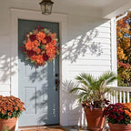 24in Fall Wreaths for Front Door Artificial Autumn Wreath - Image 3