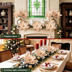 8PCS Large Christmas Magnolia Flowers for Christmas Tree Wreath - Image 5