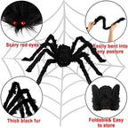 Halloween Spider Decorations 6 Pack: Giant Spider Outdoor Decoration - Image 2