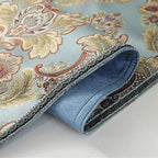vctops Vintage Luxury Jacquard Damask Floral Table Runners Tea Table Decoration with Multi-Tassels 13"x77" Blue - Image 6