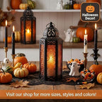 Vela Lanterns Decorative Indoor Moroccan Candle Holder, Amber, M, 6-Pack - Image 4