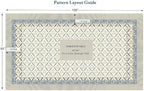 Vintage Floral Rectangle Tablecloth 60x108 Inch Blue Lattice - Image 3