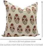Linen Throw Pillow Covers 20x20 inch sage Terracotta Beige Decorative Pillow Covers for Living Room, Bedroom Farmhouse Decor - Image 4