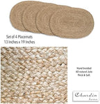 Chardin Home Set of 4 Jute Braided Oval Placemats – 13x19 Inch Rustic Natural Jute Table Mats | Handwoven Boho Farmhouse Style | Eco-Friendly Artisan Dining Decor - Image 5