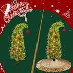 Gold Tree Skirt Sequin Ruffled Christmas Tree Skirt 45 Inch - Image 6
