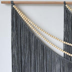 Jakalin Macrame Wall Hanging Grey Tapestry, Boho Home Decor 57" W x 46" L - Image 7