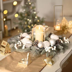 Valery Madelyn 20" Pre-Lit Christmas Wreath for Front Door with Lights - Image 3