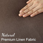 decorUhome Linen Fringe Chocolate Throw Pillow Covers 16x16 Set of 2 - Image 3