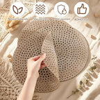 12 Pcs Jute Woven Placemats 12 Inches Boho Rustic Table Mats, Natural - Image 4