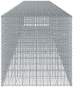 vidaXL Gabion Basket with Cover - Galvanized Iron - 334.6"x39.4"x39.4" - Tool-Free Assembly - Versatile Outdoor Use - Sturdy and Weather- Structure - Image 6