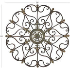 Deco 79 Metal Scroll Home Wall Decor Wall Sculpture, Wall Art 29" x 4" x 29", Brown - Image 6