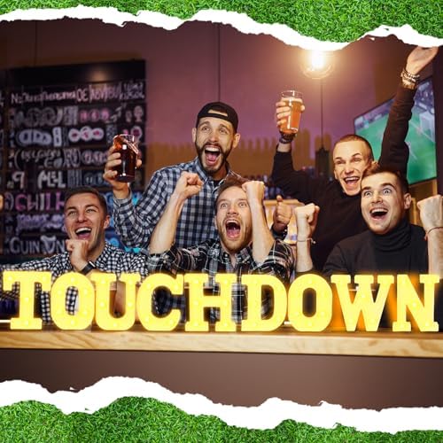 Honoson 9 Pcs Football Party Decorations touchdown LED Lights up Sign - Image 4